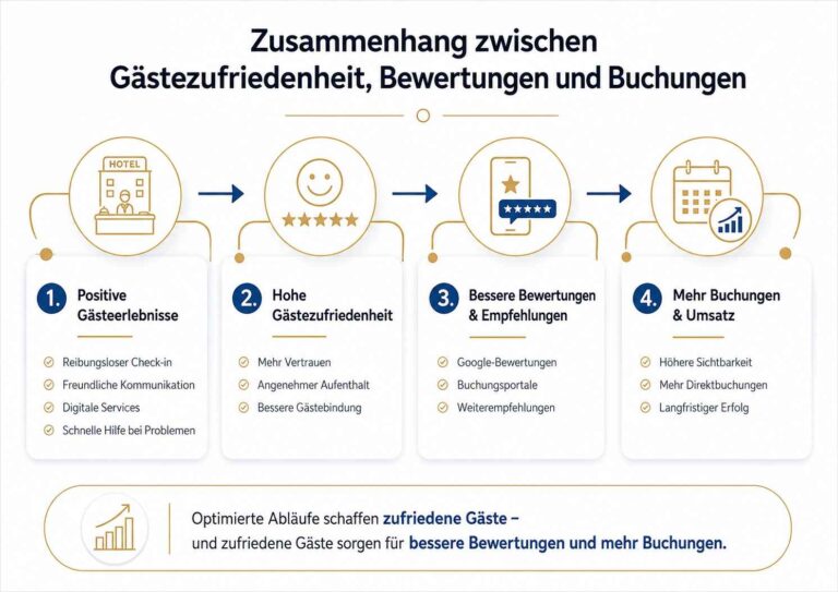 Zusammenhang Gästezufriedenheit im Hotel Infografik